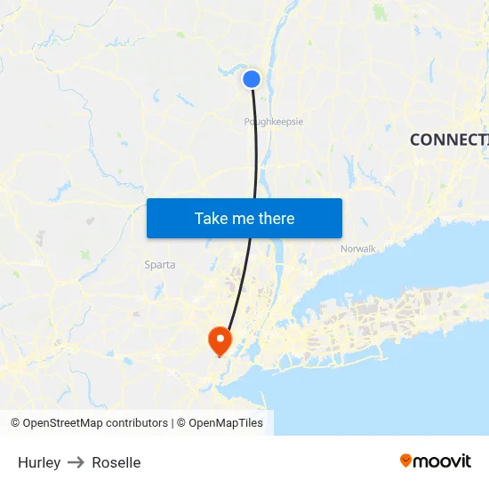 Hurley to Roselle map