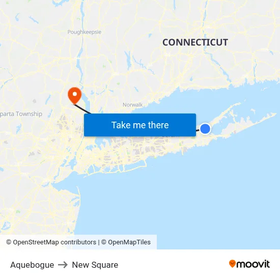 Aquebogue to New Square map