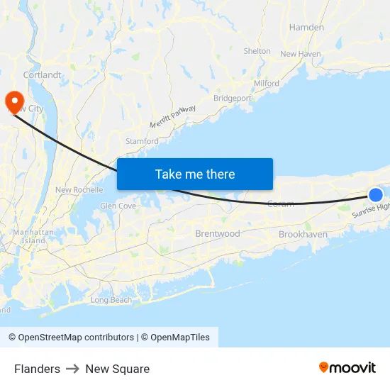 Flanders to New Square map