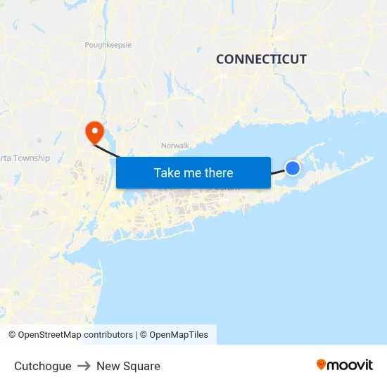 Cutchogue to New Square map