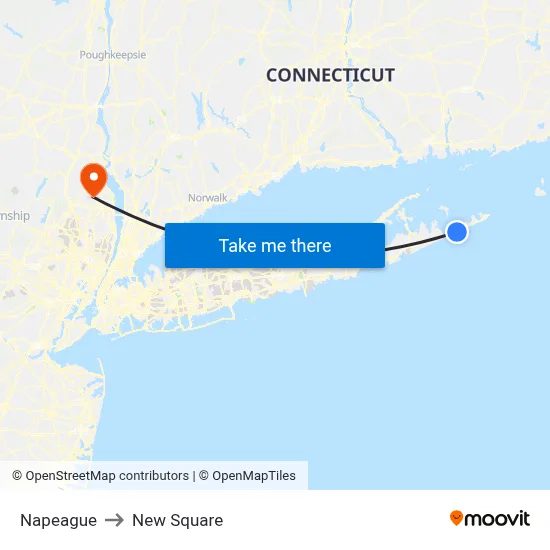 Napeague to New Square map