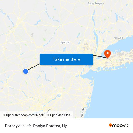 Dorneyville to Roslyn Estates, Ny map