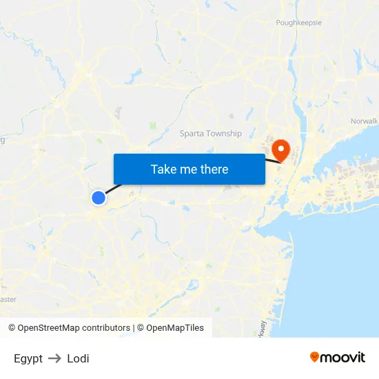 Egypt to Lodi map