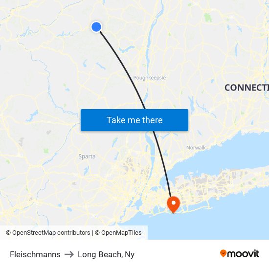 Fleischmanns to Long Beach, Ny map