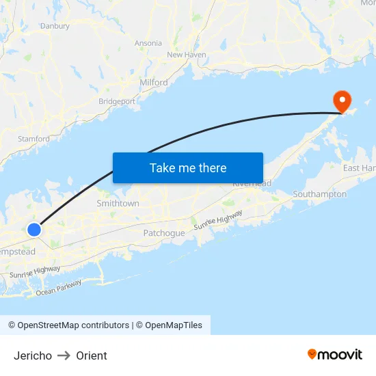 Jericho to Orient map