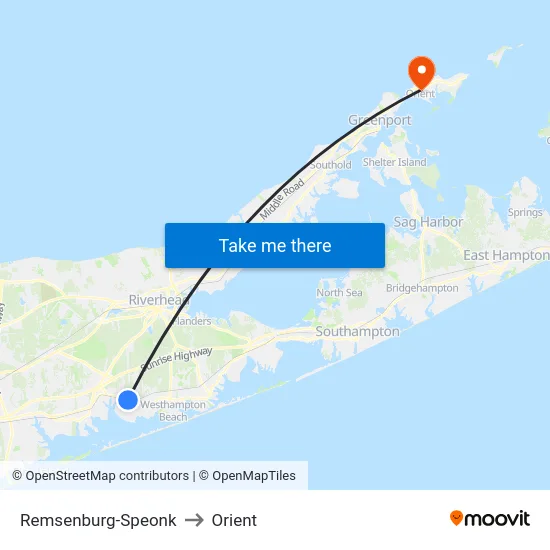 Remsenburg-Speonk to Orient map