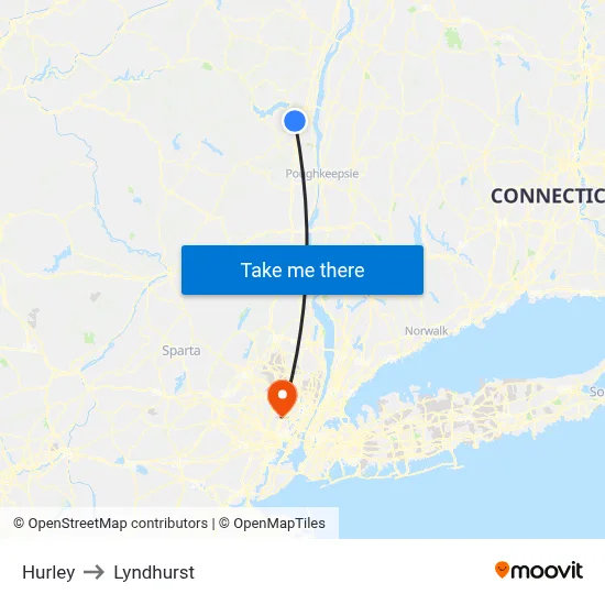 Hurley to Lyndhurst map
