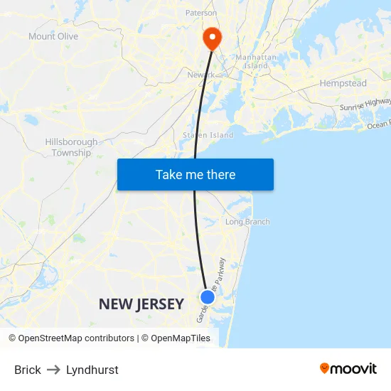 Brick to Lyndhurst map