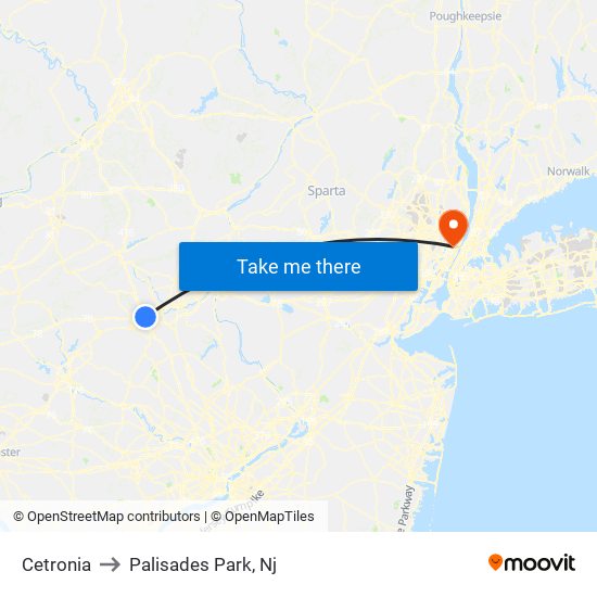 Cetronia to Palisades Park, Nj map