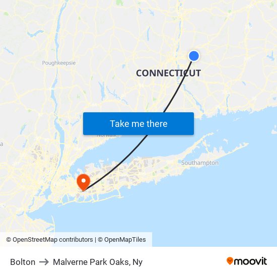 Bolton to Malverne Park Oaks, Ny map