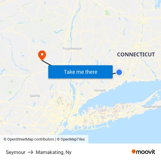 Seymour to Mamakating, Ny map