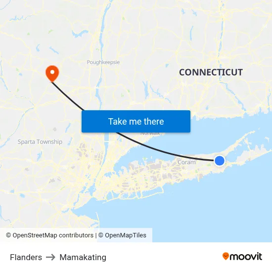 Flanders to Mamakating map