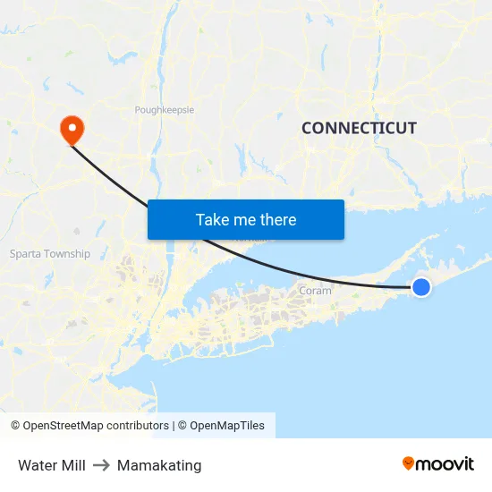 Water Mill to Mamakating map