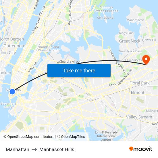 Manhattan to Manhasset Hills with - City 76131 City 76152 