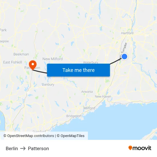 Berlin to Patterson map