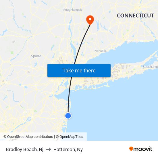 Bradley Beach, Nj to Patterson, Ny map