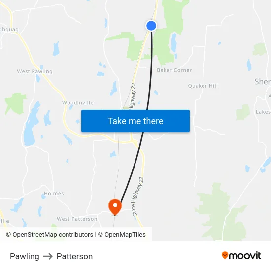 Pawling to Patterson map