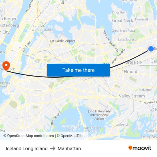 Iceland Long Island a Manhattan con transporte público