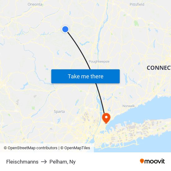 Fleischmanns to Pelham, Ny map