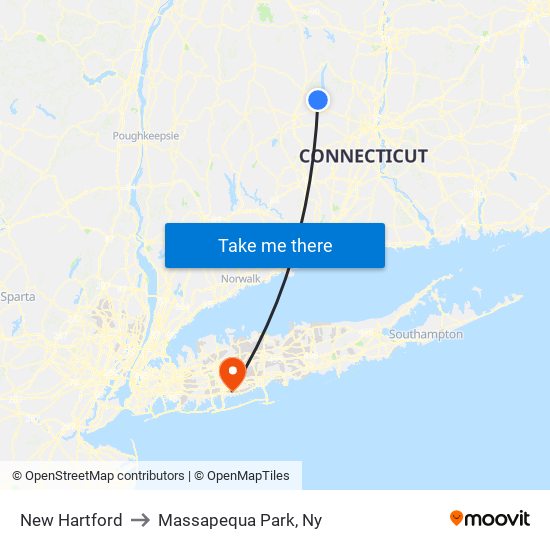 New Hartford to Massapequa Park, Ny map