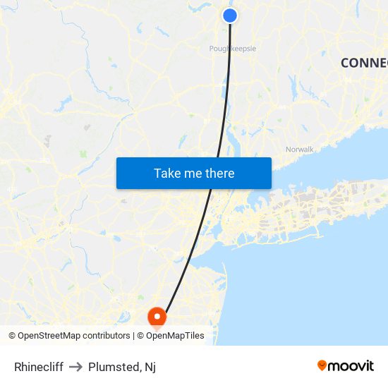 Rhinecliff to Plumsted, Nj map