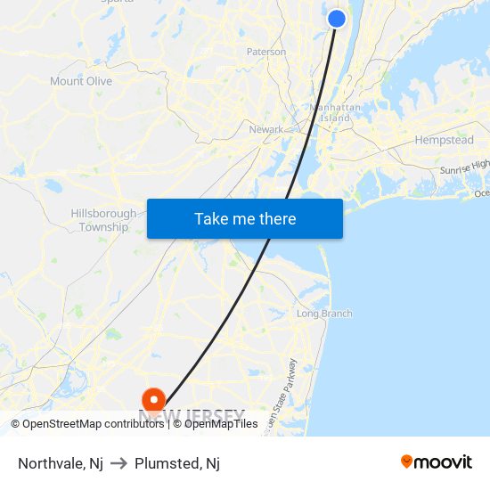 Northvale, Nj to Plumsted, Nj map