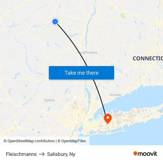 Fleischmanns to Salisbury, Ny map