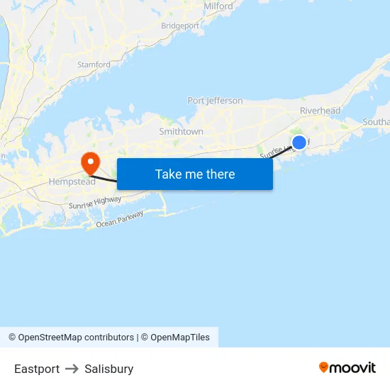 Eastport to Salisbury map