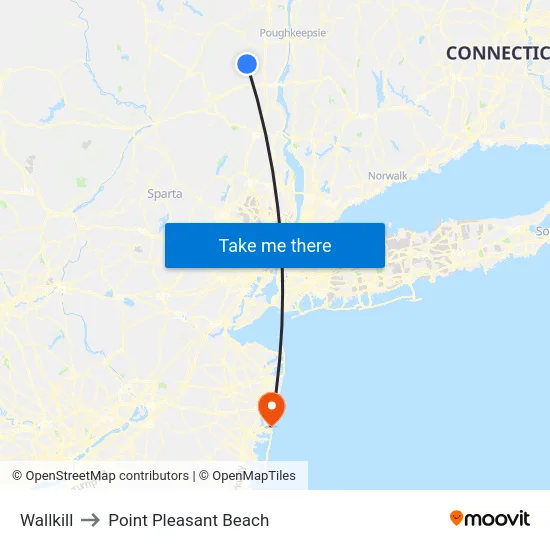 Wallkill to Point Pleasant Beach map