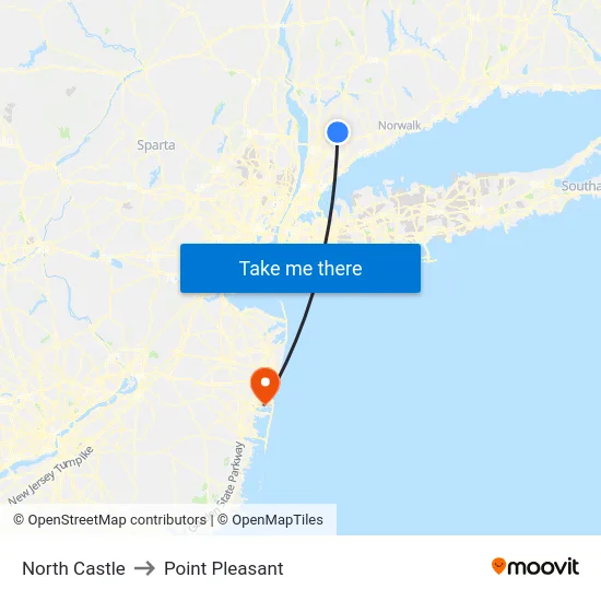 North Castle to Point Pleasant map