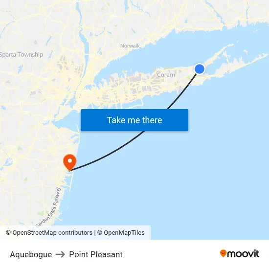 Aquebogue to Point Pleasant map
