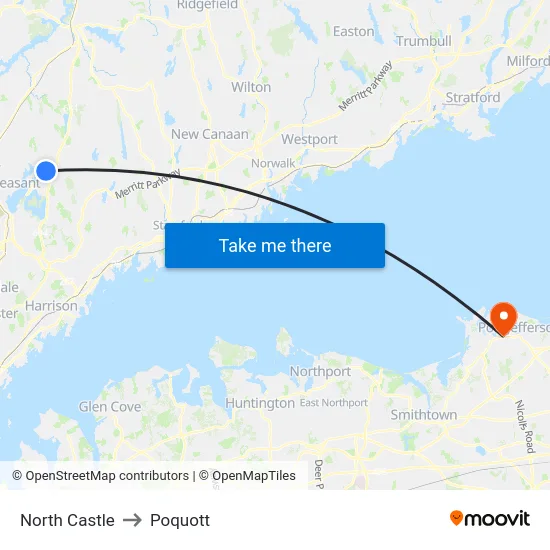 North Castle to Poquott map