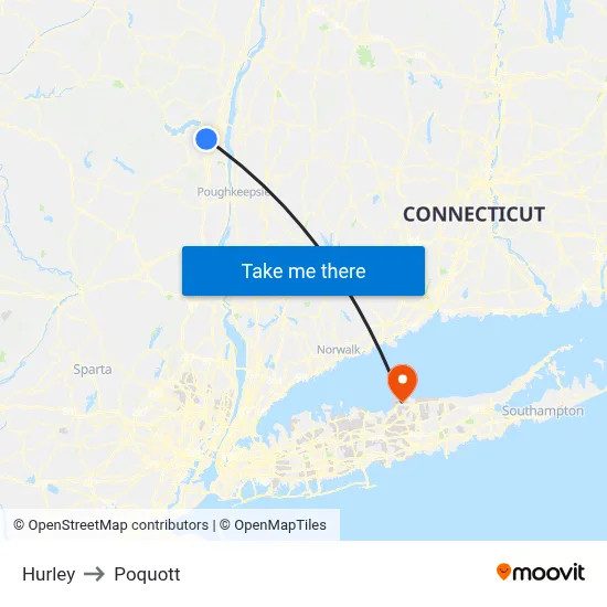 Hurley to Poquott map