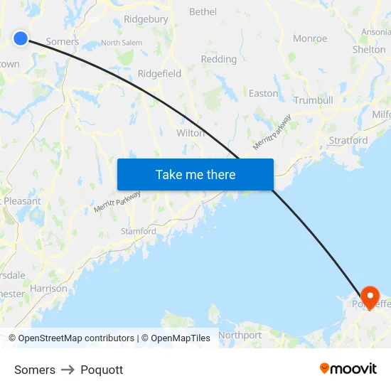 Somers to Poquott map