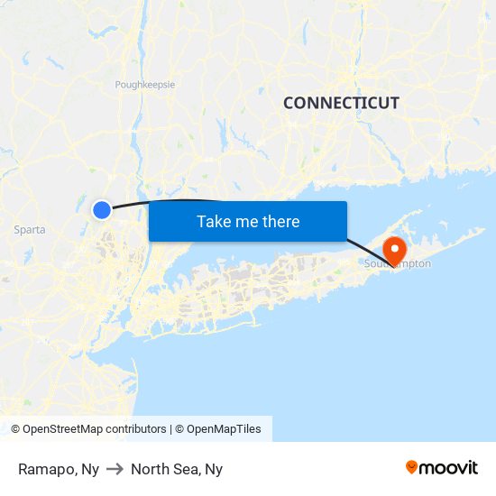 Ramapo, Ny to North Sea, Ny map