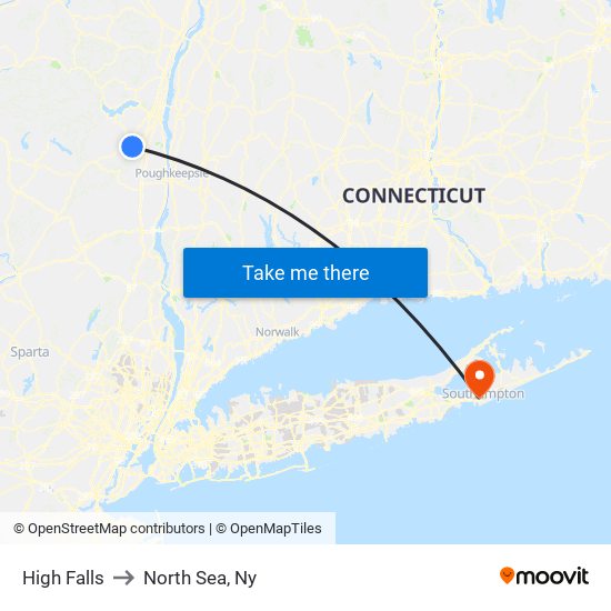 High Falls to North Sea, Ny map