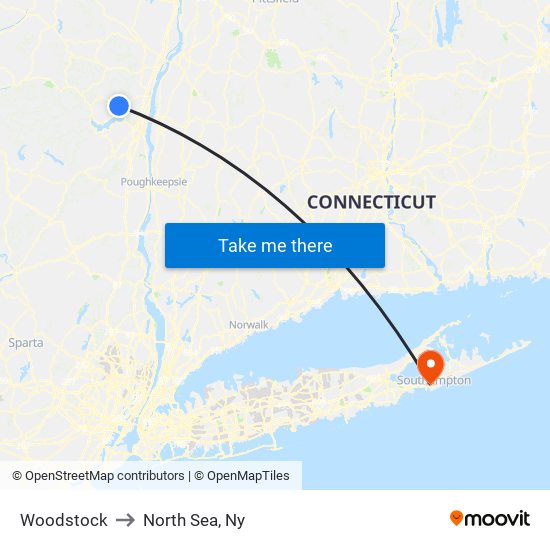 Woodstock to North Sea, Ny map