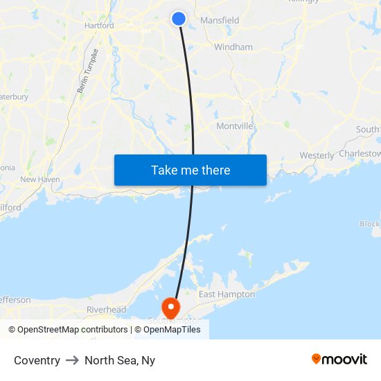 Coventry to North Sea, Ny map