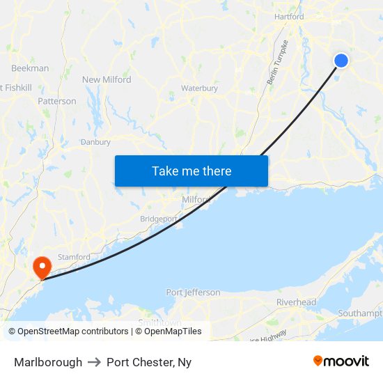 Marlborough to Port Chester, Ny map