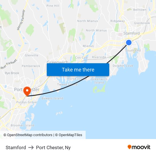 Stamford to Port Chester Ny with public transportation