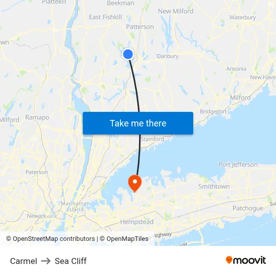 Carmel to Sea Cliff map