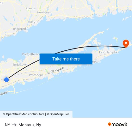 NY to Montauk, Ny map