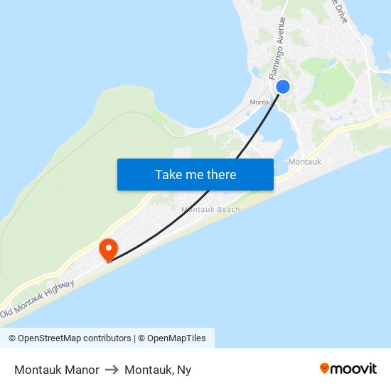 Montauk Manor to Montauk, Ny map