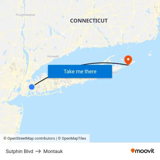 Sutphin Blvd to Montauk map
