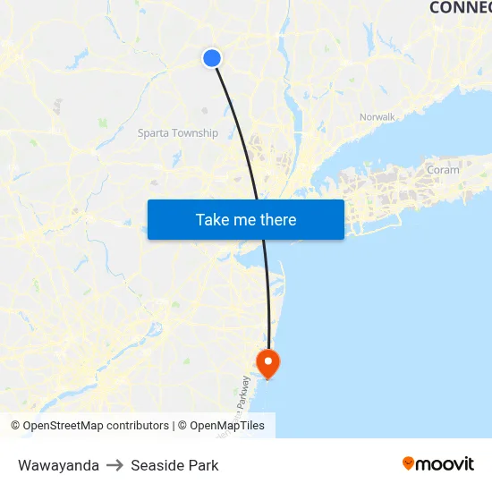 Wawayanda to Seaside Park map