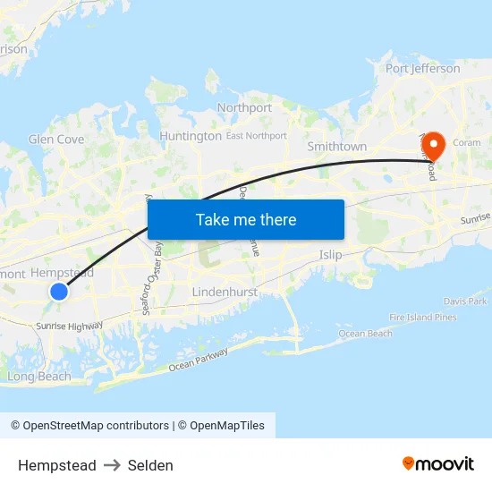 Hempstead to Selden map