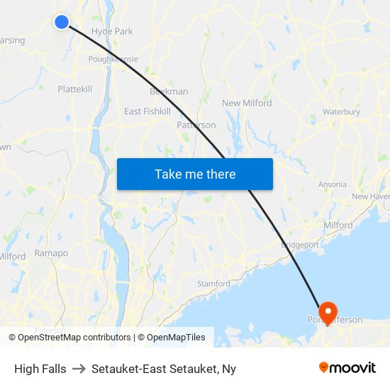 High Falls to Setauket-East Setauket, Ny map