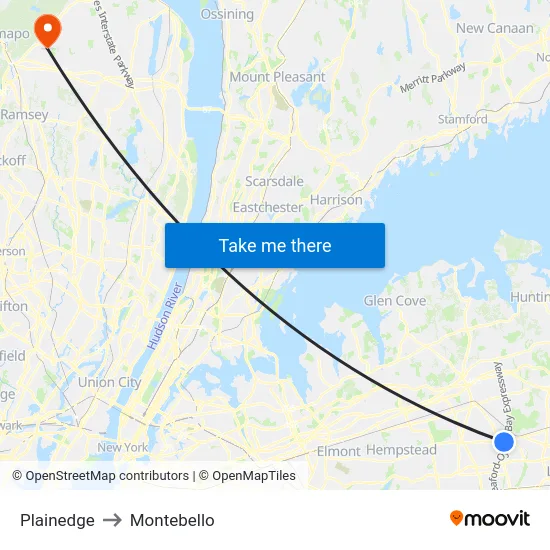 Plainedge to Montebello map