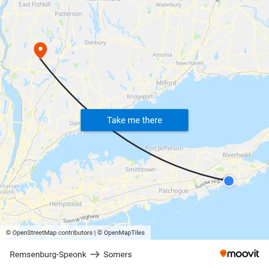 Remsenburg-Speonk to Somers map