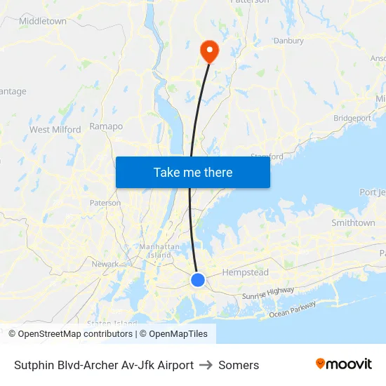 Sutphin Blvd-Archer Av-Jfk Airport to Somers map